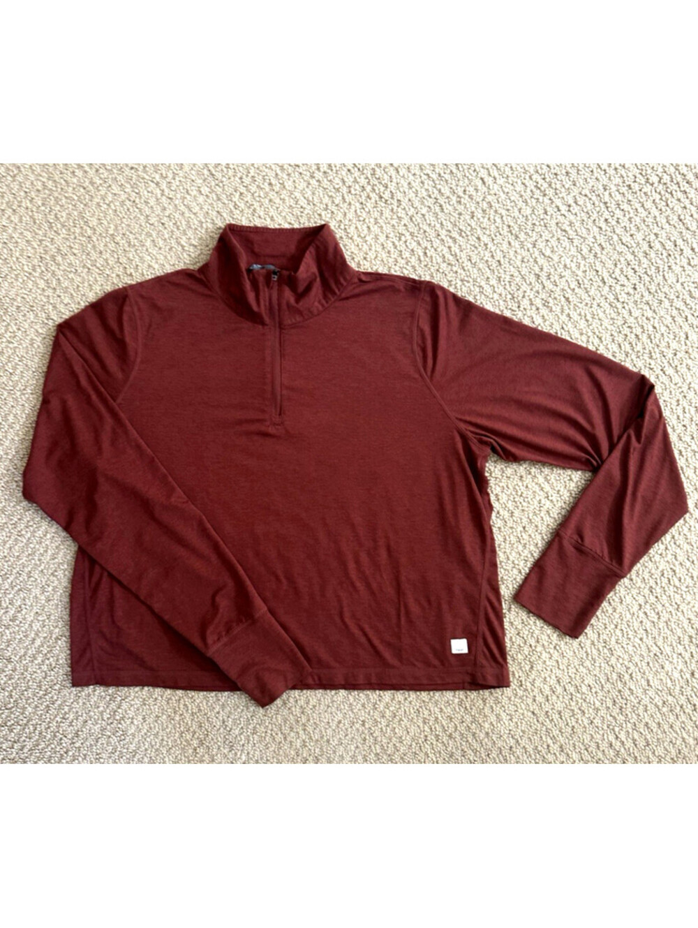 Vuori Crescent 1/2 Zip Pullover Top Brown Women's SZ XL Yoga Sport